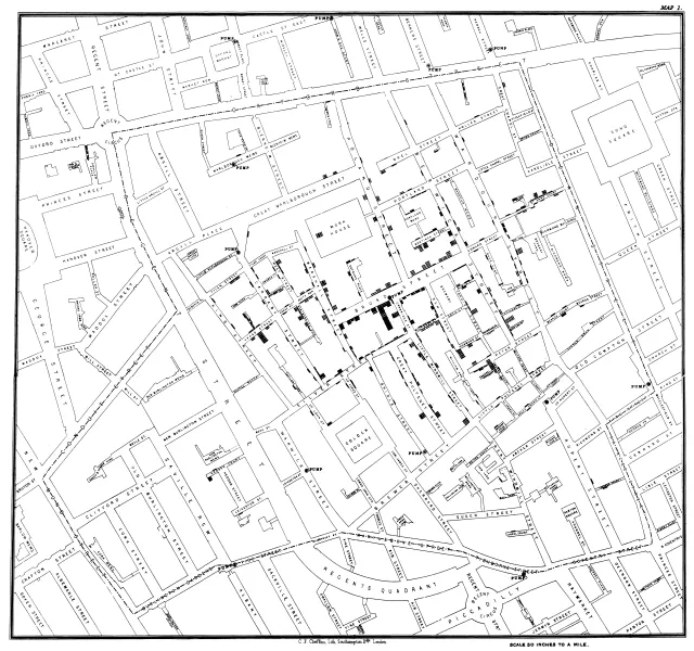Un esempio storico: l'epidemia di colera a Londra nel 1854